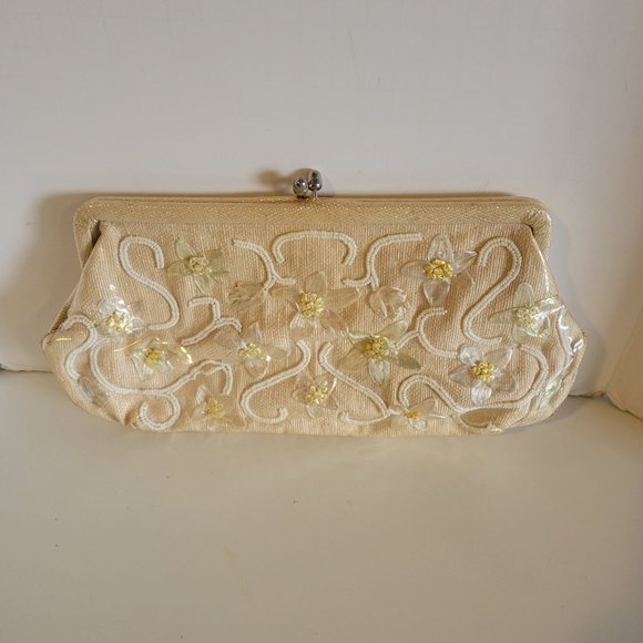 Vintage Walborg Made in Japan Embroidered Beaded MCM Clutch Bag - Picture 1 of 5